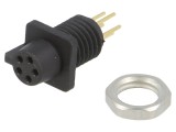 Conector Circular Soclu Mamă 5 PIN Aurit 3A IP40 60V