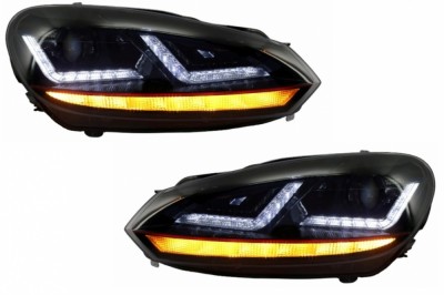 Faruri Osram LED VW Golf 6 VI (2008-2012) GTI Rosu LEDriving Semnal Dinamic Performance AutoTuning foto
