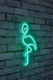 Decoratiune luminoasa LED, Flamingo, Benzi flexibile de neon, DC 12 V, Verde, Neon Graph