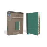 NIV, Personal Size Reference Bible, Large Print, Imitation Leather, Blue, Indexed, Red Letter Edition, Comfort Print