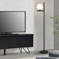 Lampa de podea Aberdaron 154 cm 1 x E27 60W alb negru [lux.pro] HausGarden Leisure foto