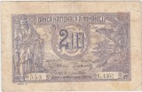 ROMANIA 2 LEI 1915 Uzata