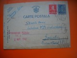 HOPCT CARTE POSTALA NR 515 D CENZURAT SIBIU - ANUL 1942 / TIMBRUL FIX REGELE MIHAI -STAMPILOGRAFIE -CIRCULATA