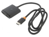 Adaptor HDMI 2.0 HDMI soclu x2, HDMI mufă 1m negru - Adaptor HDMI 2.0 pentru conectare la două dispozitive HDMI
