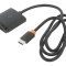 Adaptor HDMI 2.0 HDMI soclu x2, HDMI mufă 1m negru - Adaptor HDMI 2.0 pentru conectare la două dispozitive HDMI