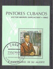 Cuba 1979 Paintings, perf. sheet, used AA.010