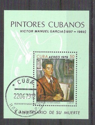 Cuba 1979 Paintings, perf. sheet, used AA.010 foto