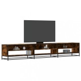 vidaXL Comodă TV, stejar fumuriu, 270x40x46 cm, lemn prelucrat