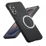 Husa MagSafe pentru Samsung Galaxy S26 S942, Techsuit, Aramid Fiber, Neagra