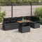 vidaXL Set de masă pentru grădină 7 pcs Negru și Maro 100 x 55 x 73 cm