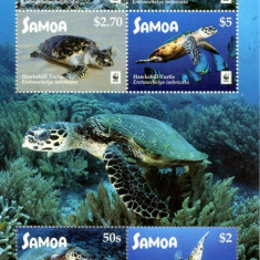 11-WWF 2016=SAMOA -kleinbogen de 2 serii broaste testoase,MNH