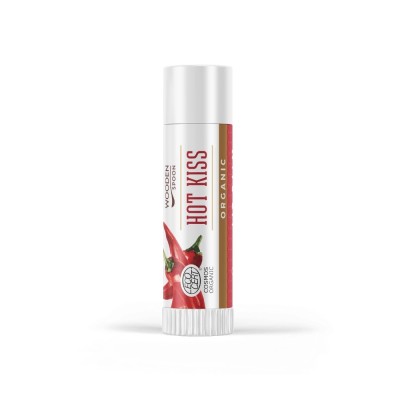 Balsam de buze, Hot Kiss, bio, 4.3ml, Wooden Spoon foto