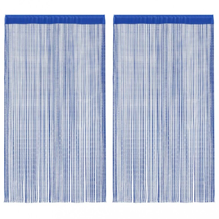 vidaXL Draperii cu franjuri, 2 buc., 100 x 250 cm, albastru 132406