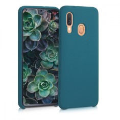 Husa pentru Samsung Galaxy A40, Silicon, Verde, 49091.57 foto