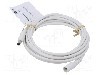 Cablu alimentare DC, DC 5,5/2,5 mufa, DC 5,5/2,5 soclu, alb, 3m, GOOBAY - 76679