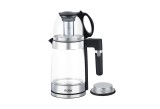 Set fierbator electric+ceainic Floria ZLN1757 cu infuzor pentru ceai, Putere 1500W, Capacitate 1.8L+1.2L, Sticla