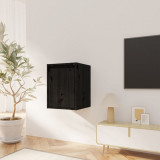Dulap de perete, negru, 30x30x40 cm, lemn masiv de pin GartenMobel Dekor, vidaXL