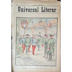 Revista Universul Literar nr.45/1898 pe coperta Primirea unei delegatiuni a rg. francez de linie 59 de catre ofiteri rusi la Odesa