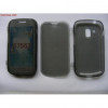 Husa Silicon cu capac Protectie Touch Samsung S7562 Gri/Transpar