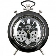 Ceas de perete/birou steampunk din metal si sticla Antoine 25 cm