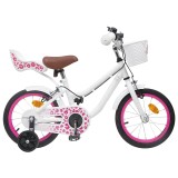 vidaXL Bicicletă pentru Copii 12 Inci pentru 2-4 ani Alb 42009597