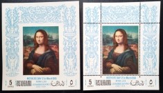 RAS AL KHAIMA, MONA LISA - COLIȚE MNH PERF./IMPERF.