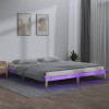 VidaXL Cadru de pat LED Super King Size, 180x200 cm, lemn masiv 820621