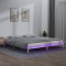 vidaXL Cadru de pat LED Super King Size, 180x200 cm, lemn masiv 820621