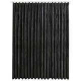Cumpara ieftin Draperie opaca, antracit, 290 x 245 cm, catifea, cu carlige