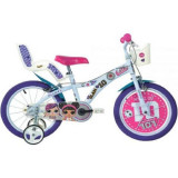 Bicicleta copii 14inch, pentru copii 4-7 ani, lol 614G-LOL Dino Bikes