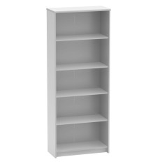 Biblioteca din mdf alb Johan 73x34x186 cm