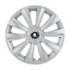 Set 4 Capace Roti Autohelix MSA&reg; potrivite jantelor de 14 inch, pentru Skoda Alb Negru model Delta Gray