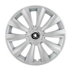 Set 4 Capace Roti Autohelix MSA&reg; potrivite jantelor de 15 inch, pentru Skoda Alb Negru model Delta Gray