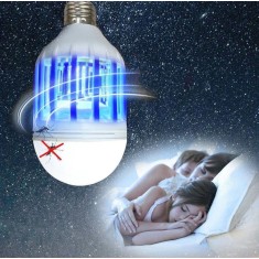 Lampa UV antiinsecte 2 in 1, bec LED 8W, antitantari, soclu E27, alb