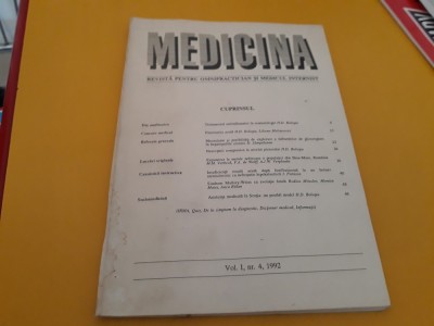 REVISTA MEDICINA PENTRU OMNIPRACTICIAN SI MEDICUL INTERNIST NR.4 1992 foto