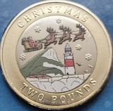2 pounds 2024 Gibraltar, Christmas, Bunc, color, Blister, rara : tiraj 2000 ex., Europa