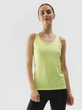 Top de antrenament din material reciclat pentru femei - galben deschis, 4F Sportswear