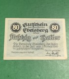 Bancnota Notgeld 80 heller 30 septembrie 1920