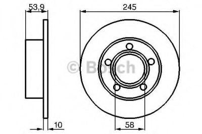 Disc frana AUDI A6 (4B2, C5) (1997 - 2005) BOSCH 0 986 478 461 foto