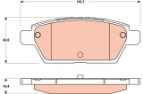 Set plăcuțe fr&acirc;nă TRW GDB3517