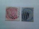 3 Timbre Jamaica colonie britanica : 2x 1860 Regina Victoria si 1x 1889 1p stampilate
