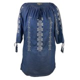Rochie dama casual denim RB24, albastru nautic , marimea L