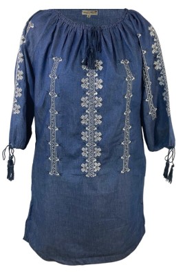 Rochie dama casual denim RB24, albastru nautic , marimea XL foto