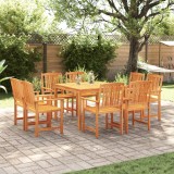 Set de dining pentru grădină vidaXL din 9 piese din lemn masiv de acacia