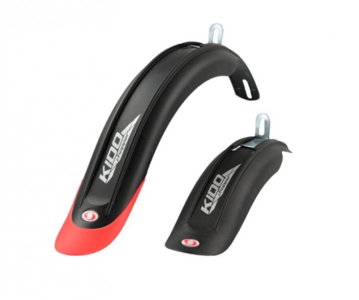 Set 2 aparatoare noroi pentru bicicleta de 16&quot;-18&quot;, culoare negru/rosu Cod:AWR2177R