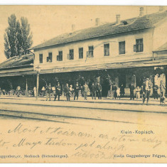 4933 - COPSA-MICA, Sibiu, Railway Station, Romania - old postcard - used - 1915