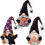 Cumpara ieftin Set 3 decoratiuni pentru Halloween, 28 x 12 x 2 cm, gnomi, lemn, multicolor