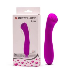 Pretty Love Len - Vibrator Punct G cu 30 de Funcții, Re&icirc;ncărcabil, 16 cm