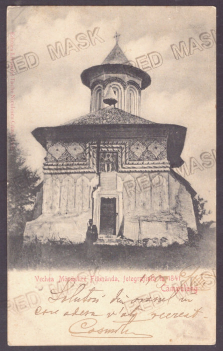 4769 - CAMPULUNG, Arges, Flamanda Monastery, Litho - old postcard - used - 1903