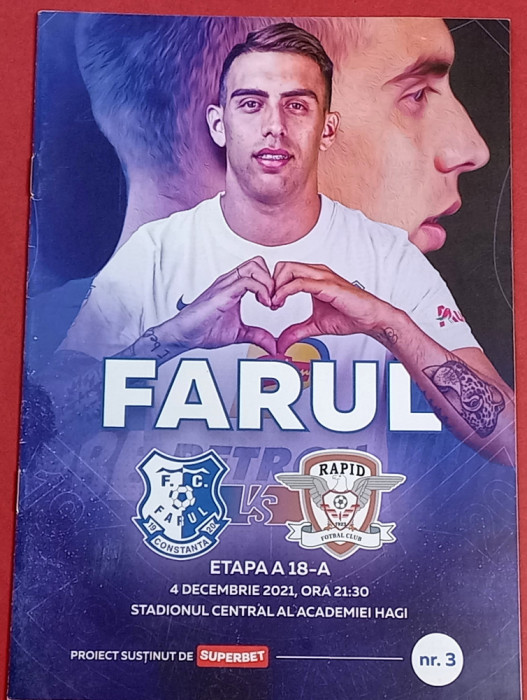 Program meci fotbal FARUL CONSTANTA - RAPID BUCURESTI (04.12.2021)
